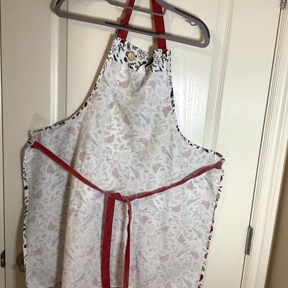 ELJ  Bird Print Apron With Bib One Size Cooking Baking Kitchen Linens - Picture 5 of 7